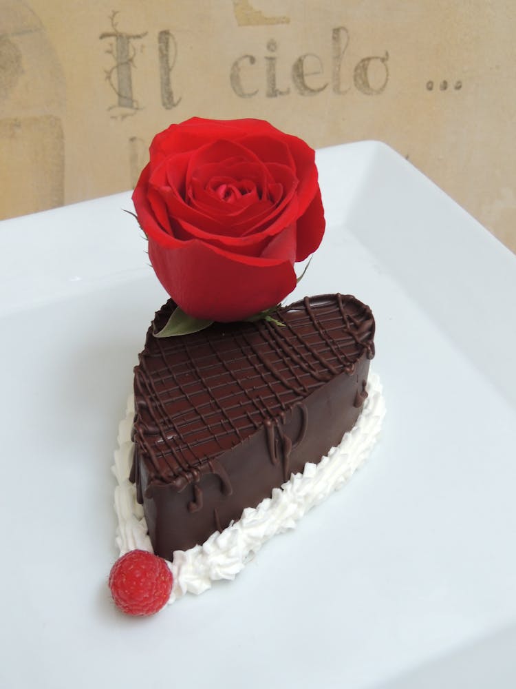 a piece of cake sitting on top of a table