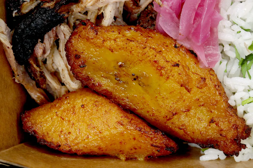 a close up of a plate of food