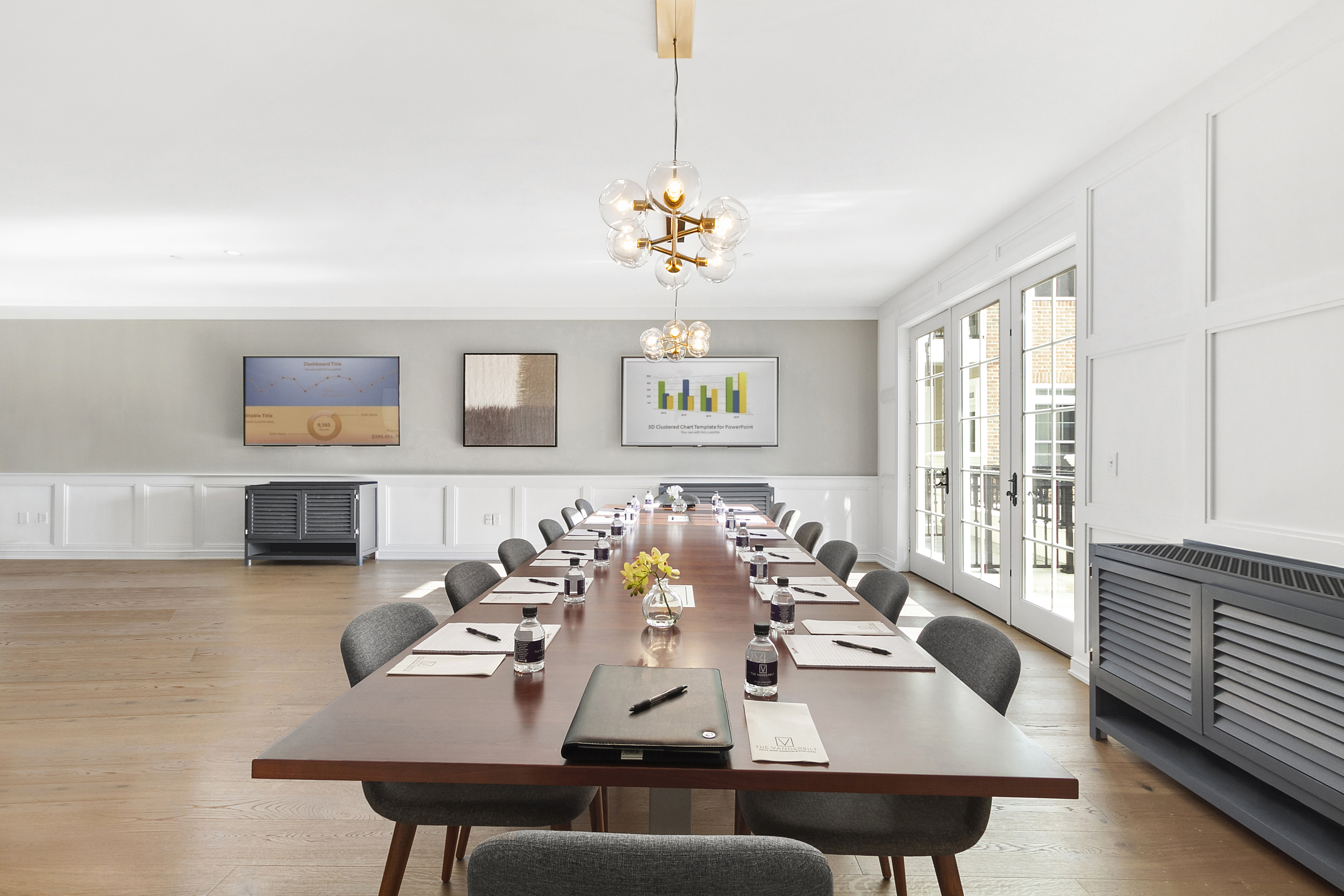 a living room filled with furniture and a table