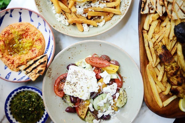 a plate of food on a table