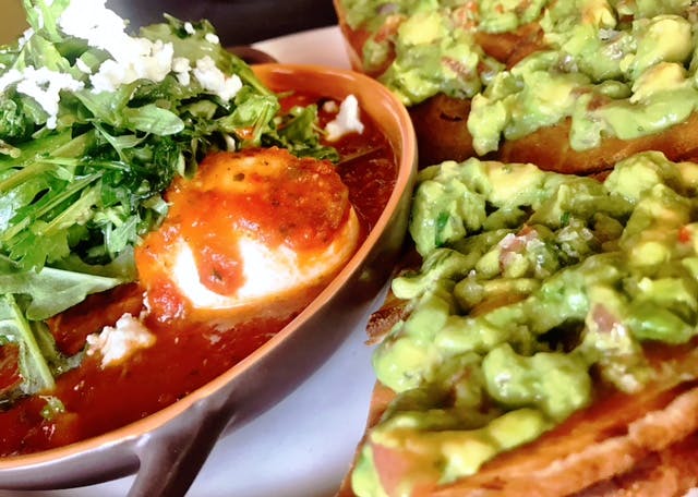 a close up of a plate of food