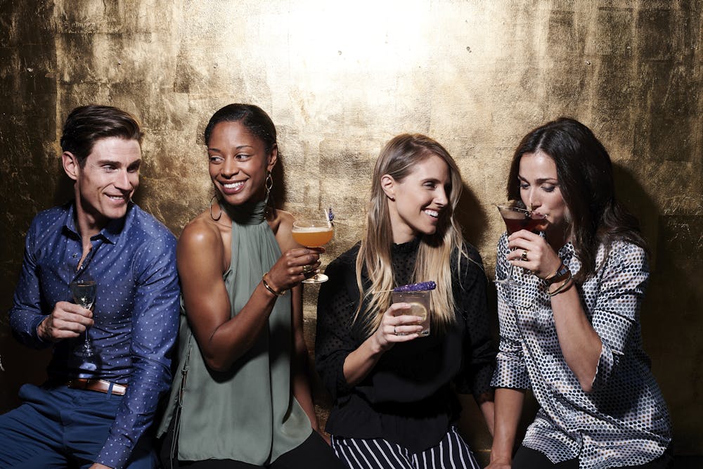a group of people posing for the camera