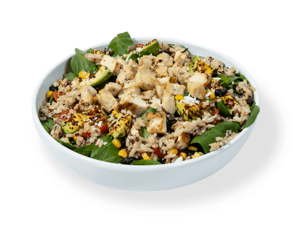a bowl of food on a plate