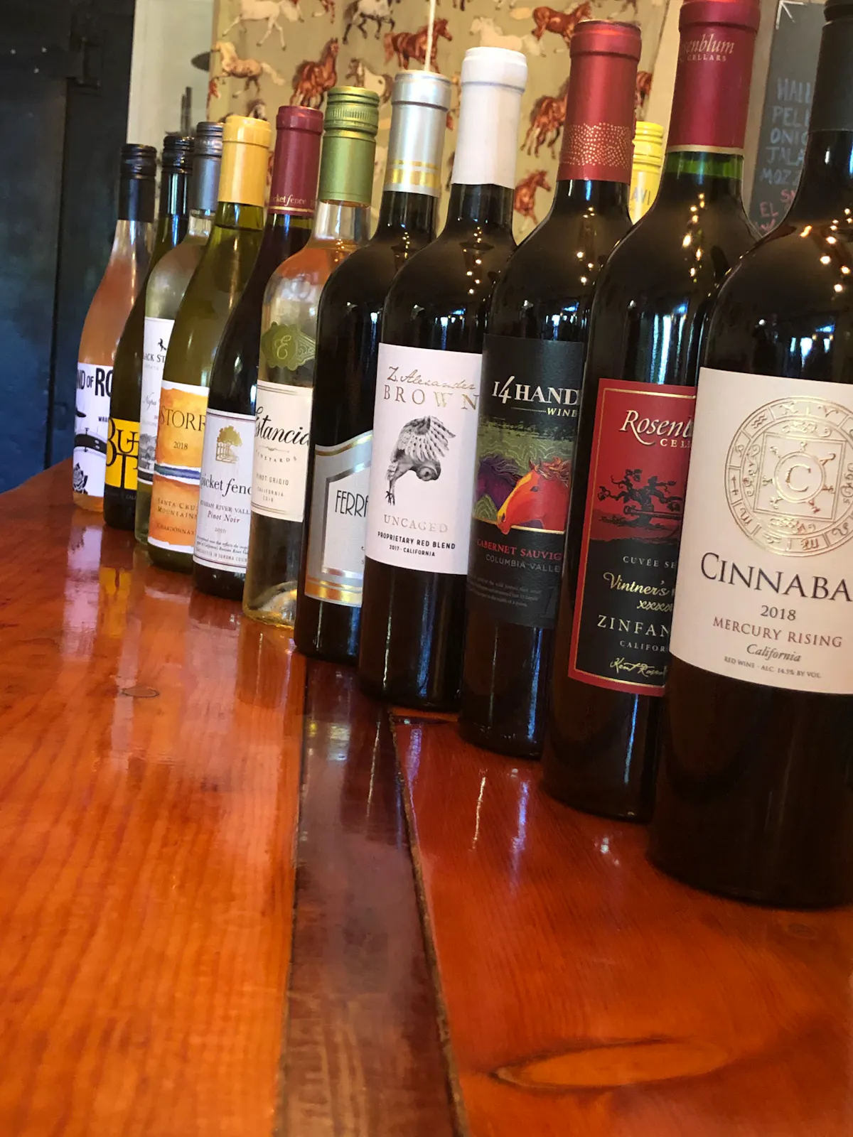a bottle of wine on a table