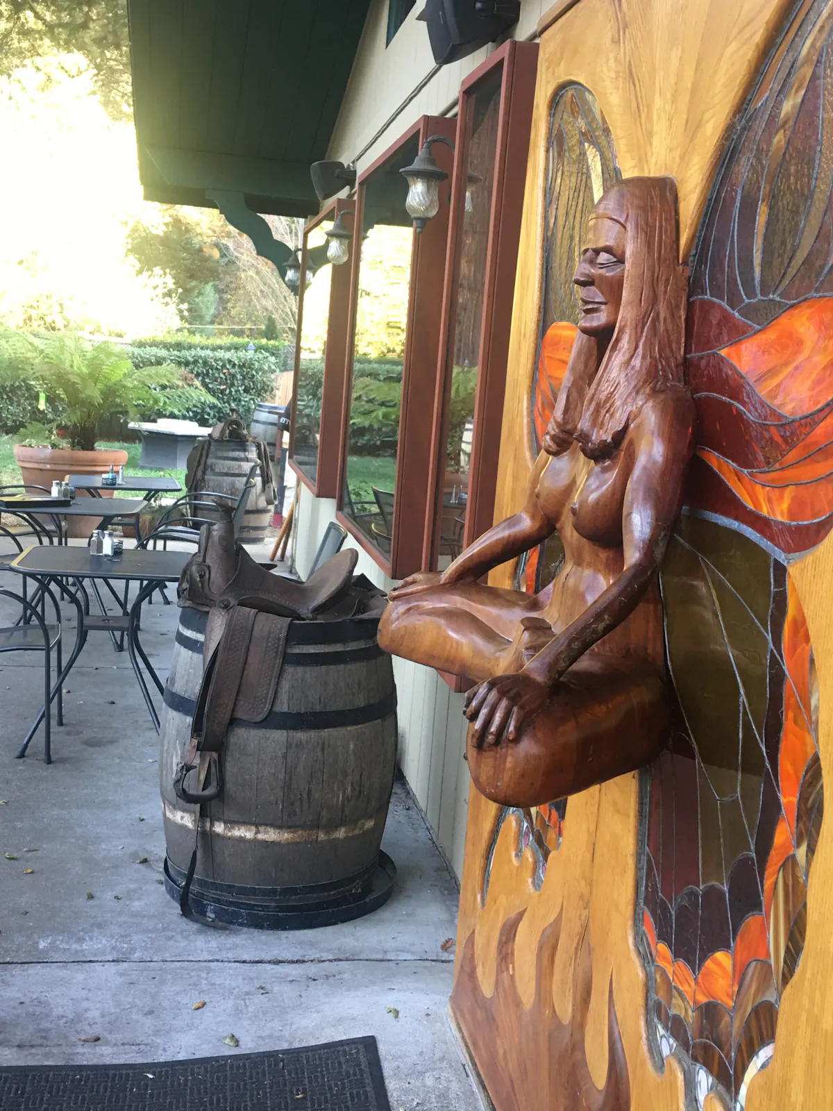 a wooden table