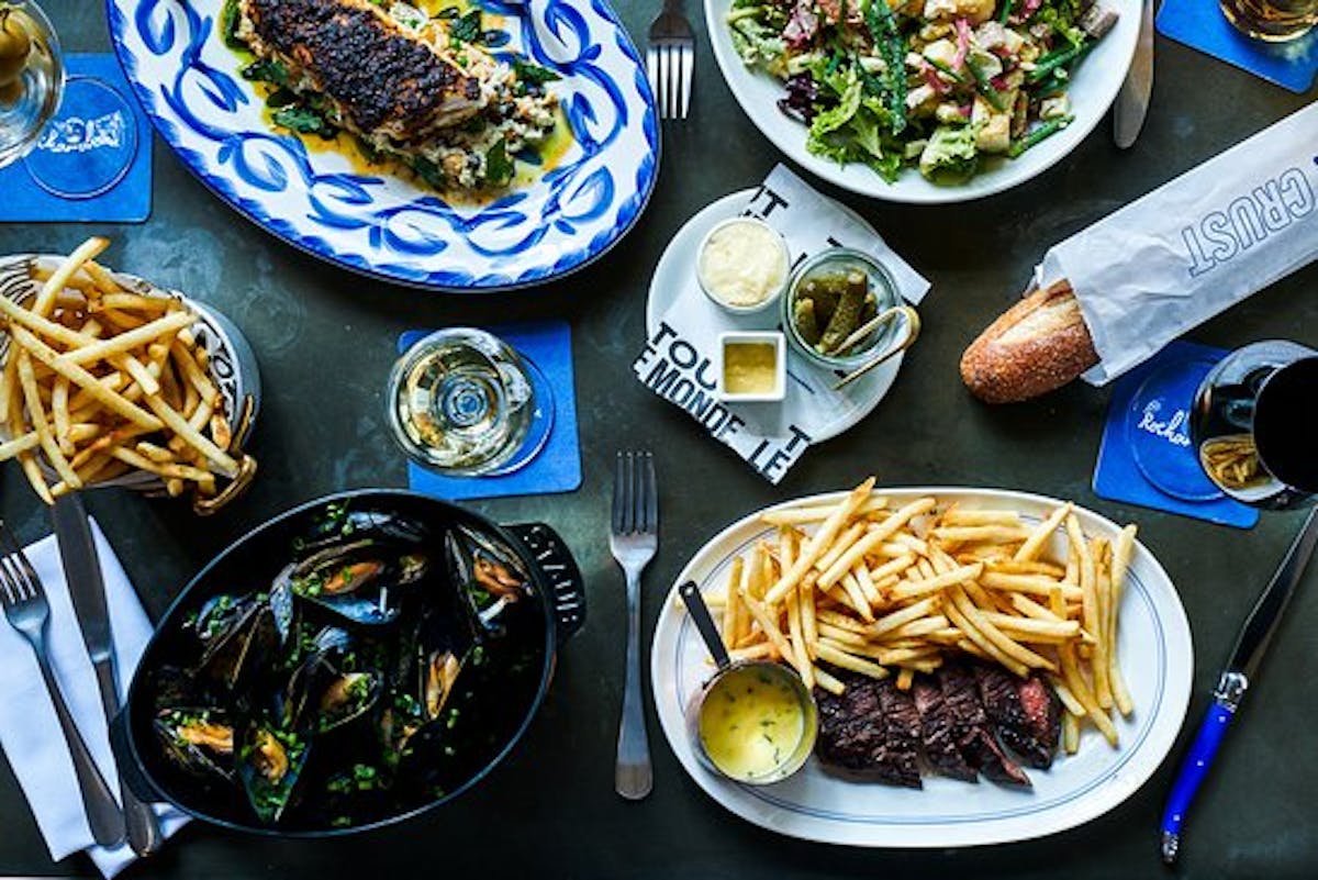 a plate of food on a table