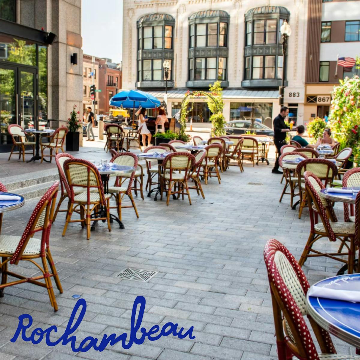 outdoor patio at Rochambeau