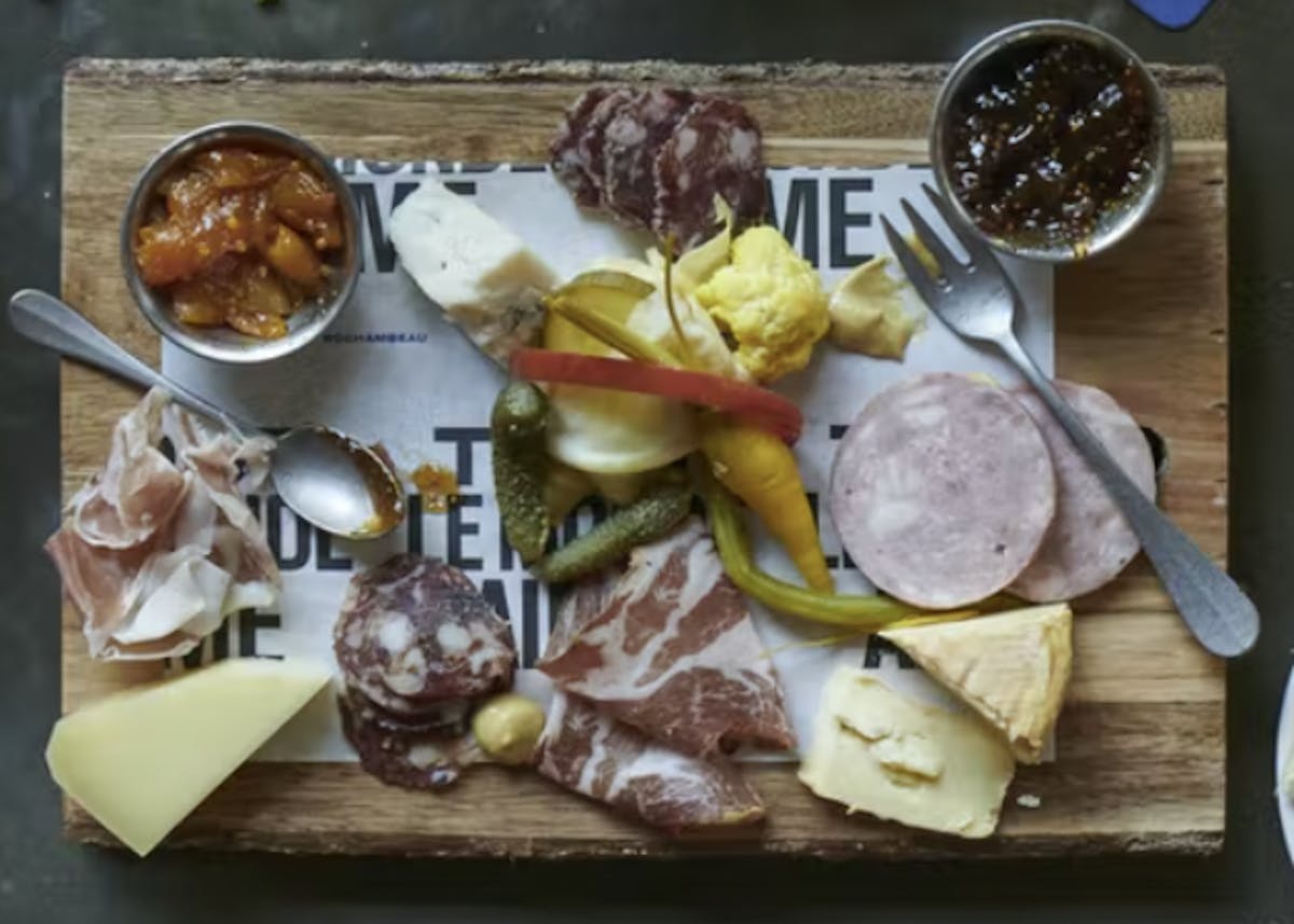 a plate of food on a table