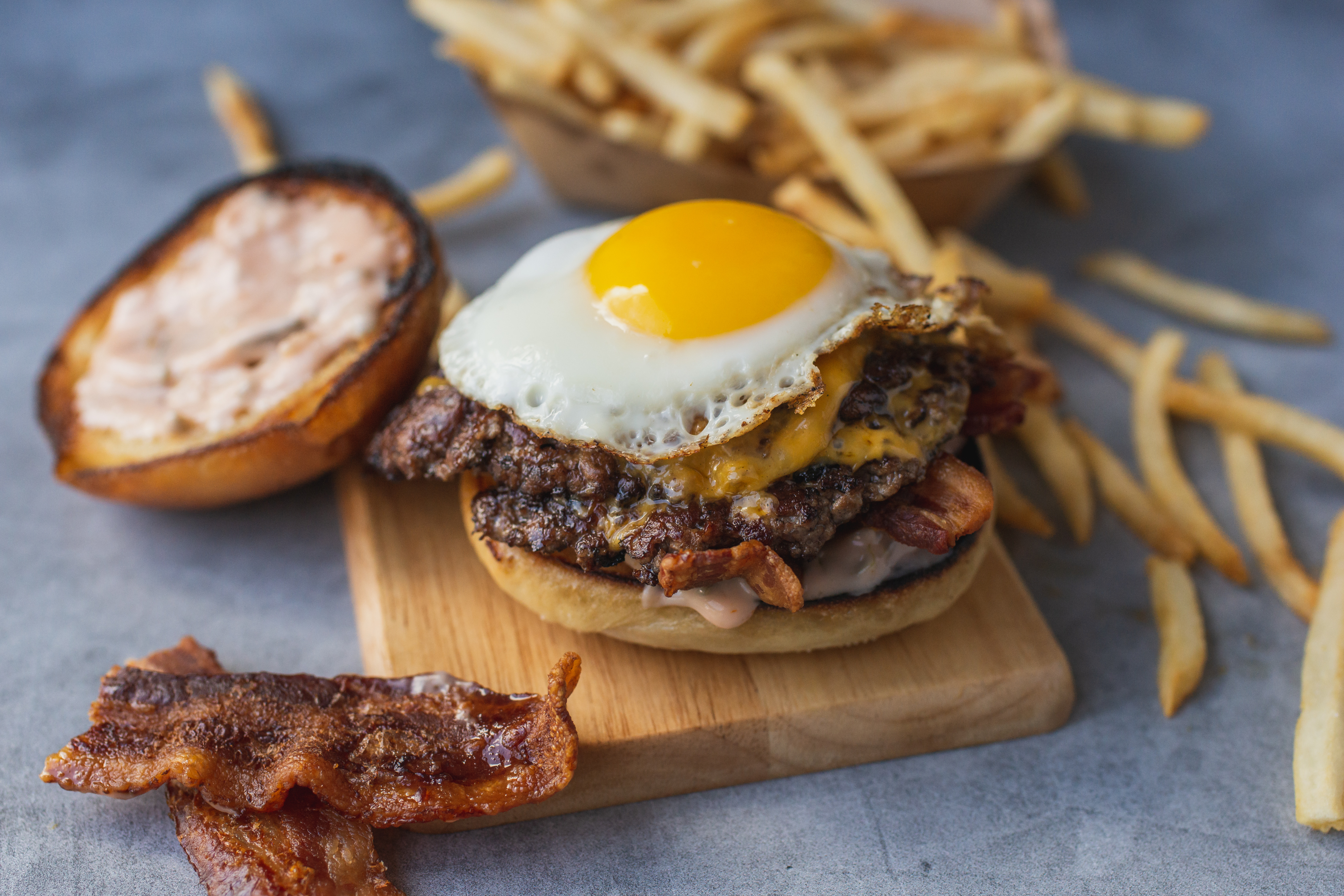 a close up of food on a table