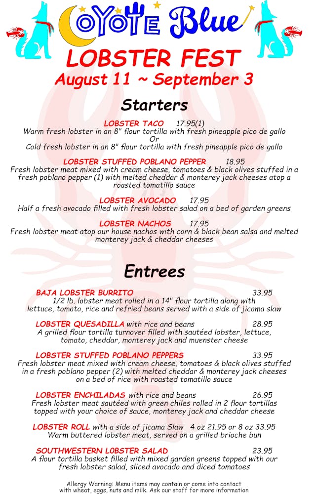 LOBSTER FEST 2023 Coyote Blue
