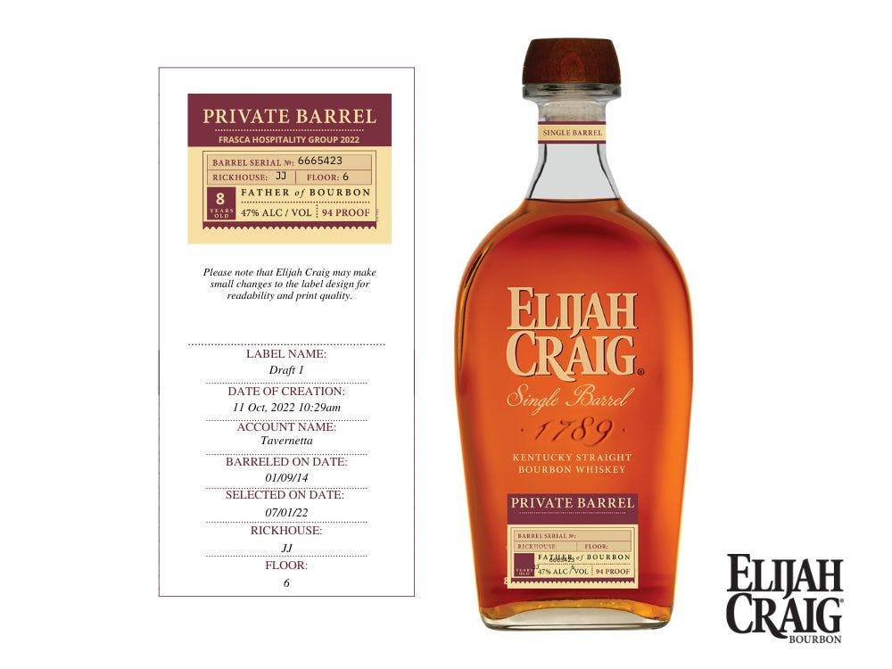 Elijah Craig Private Barrel Bourbon