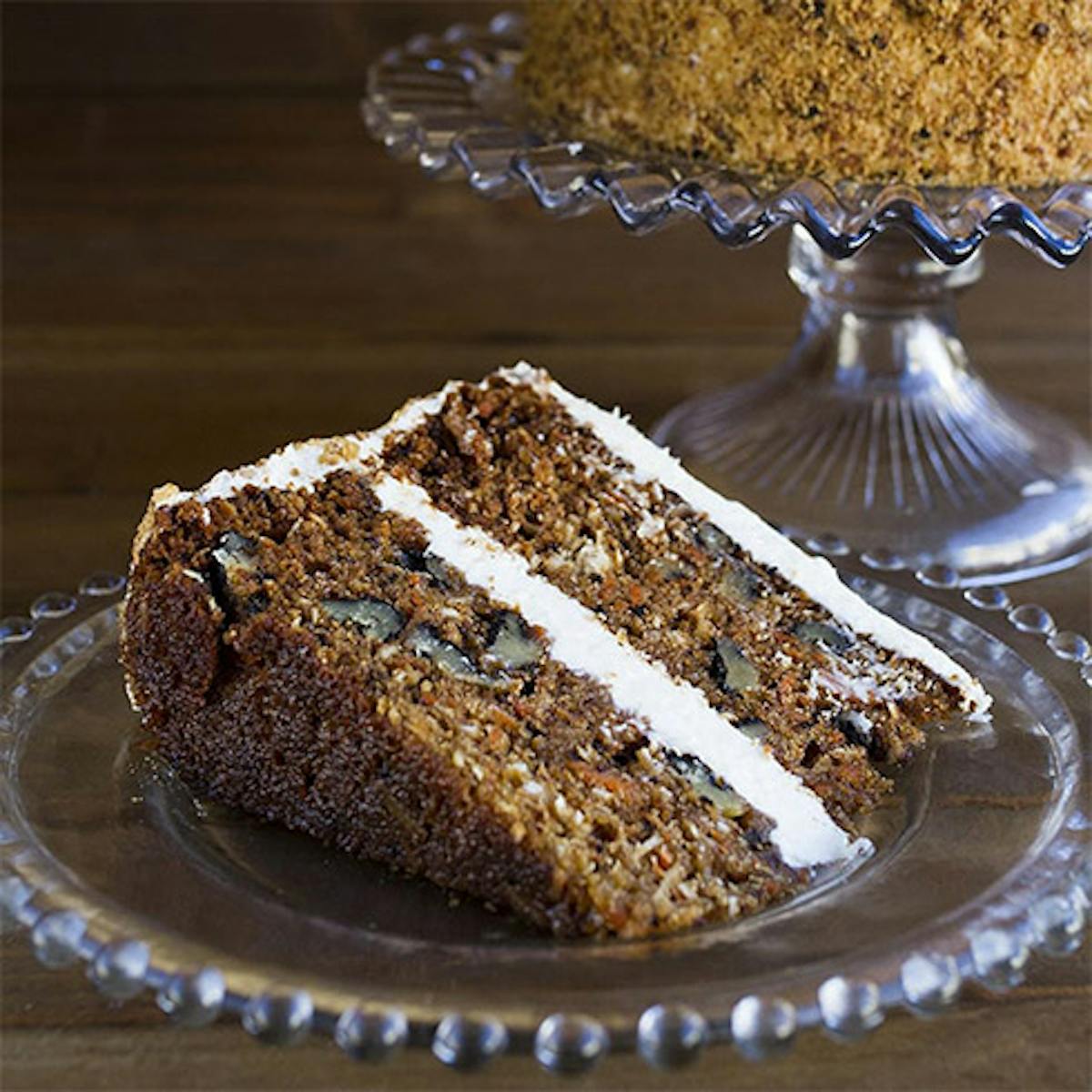 a piece of chocolate cake on a plate