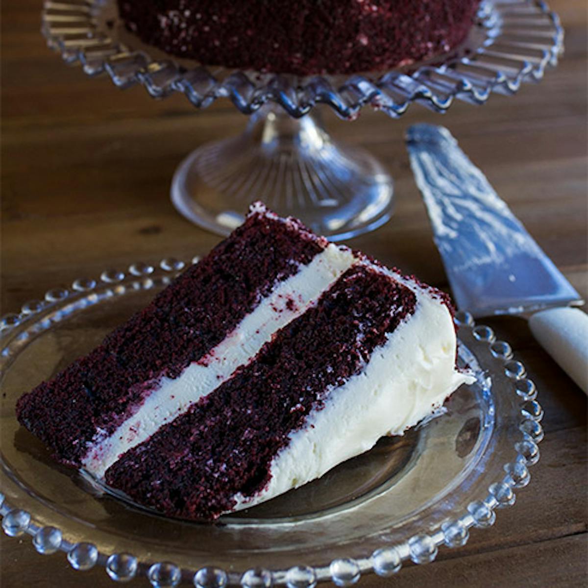 a piece of chocolate cake on a plate
