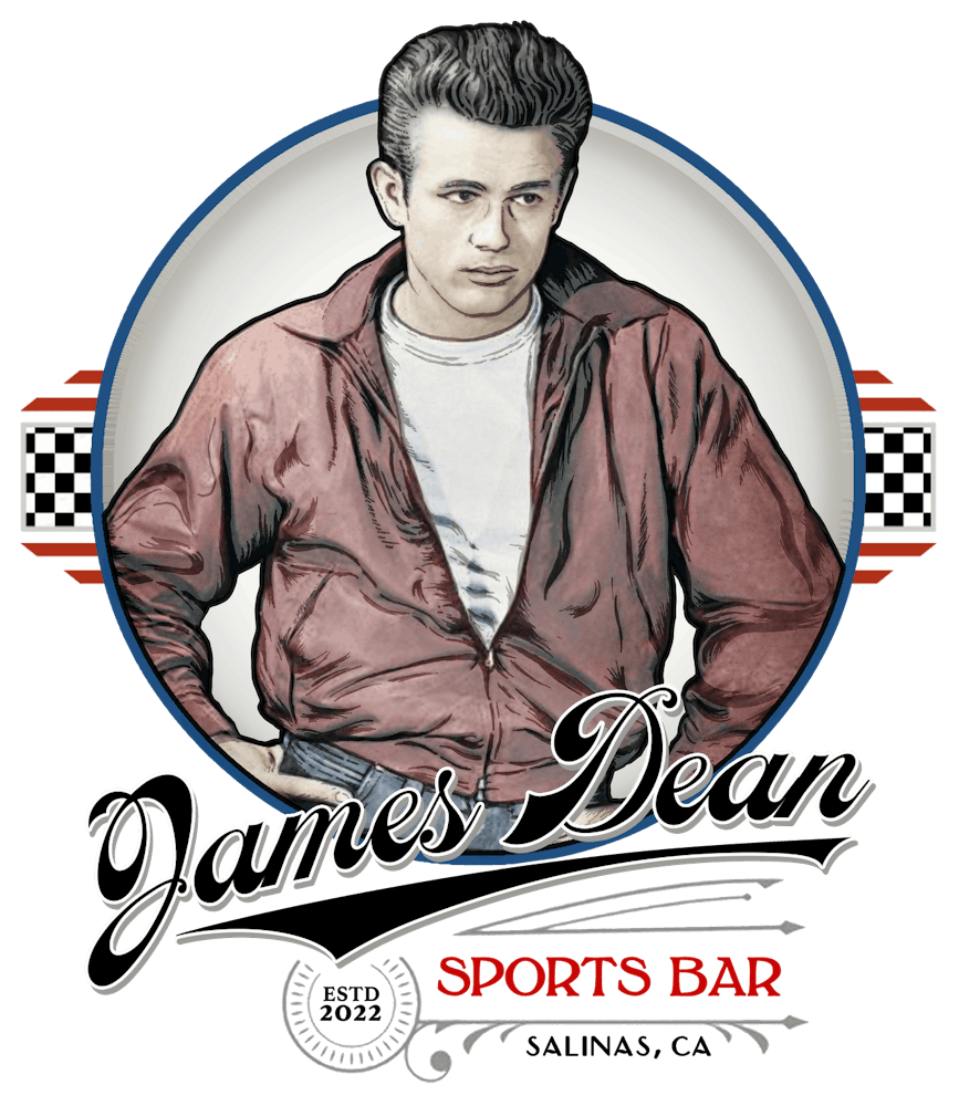 a close up of James Dean