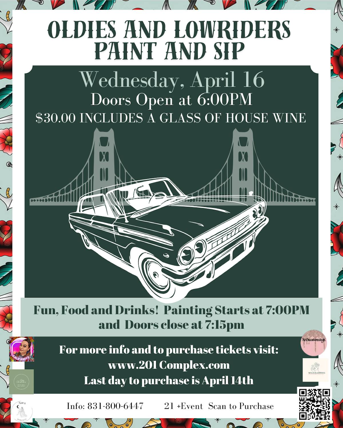 Oldies & Low Riders Paint & Sip | 201 Main | Restaurant & Bar in