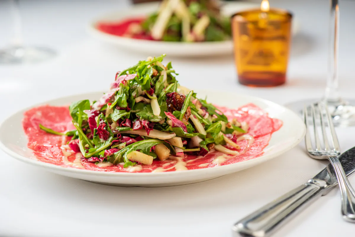 a plate of food on a table