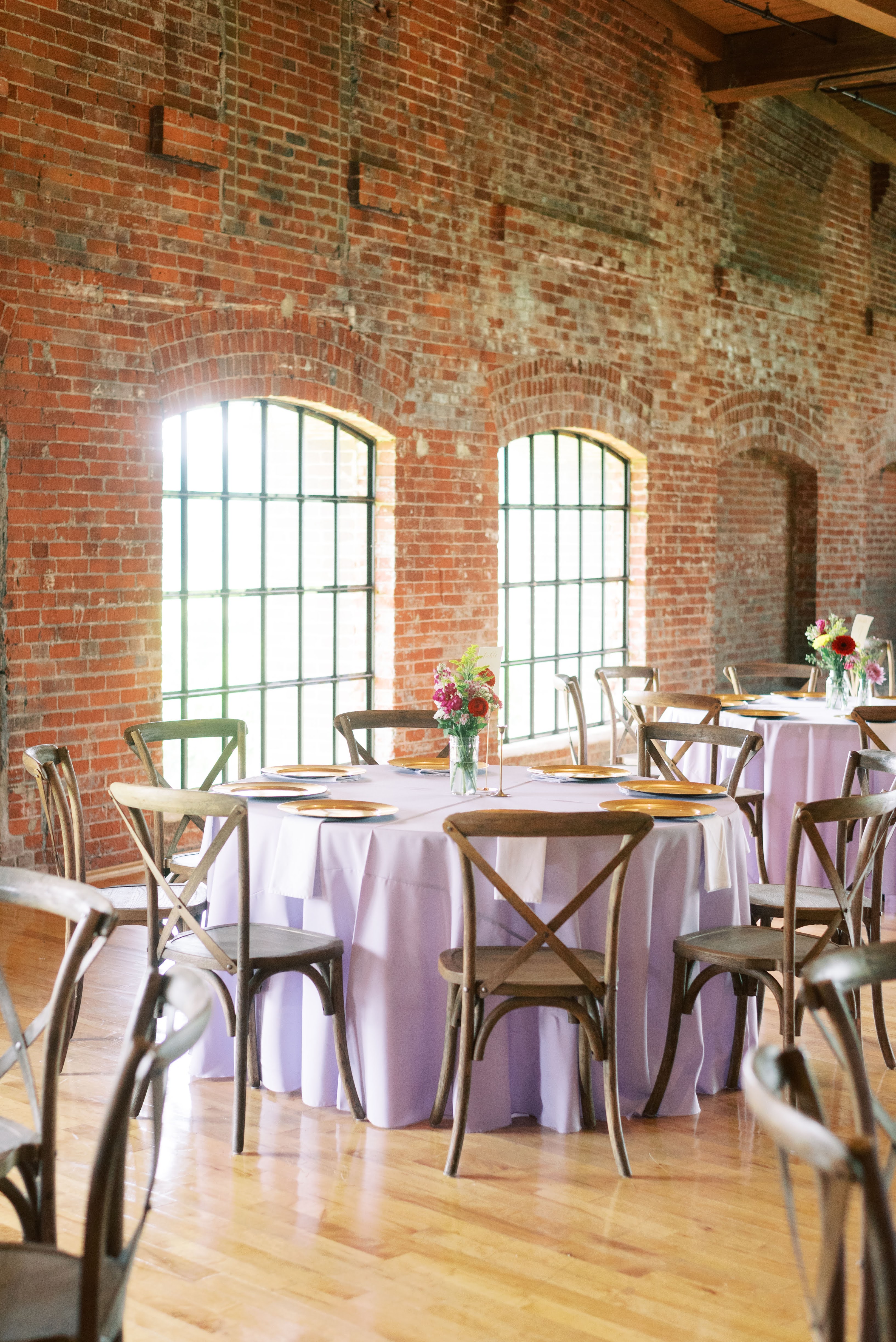 a room with a table and chairs