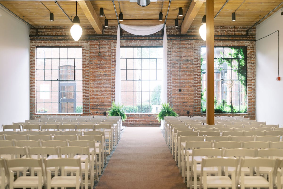 a room with chairs