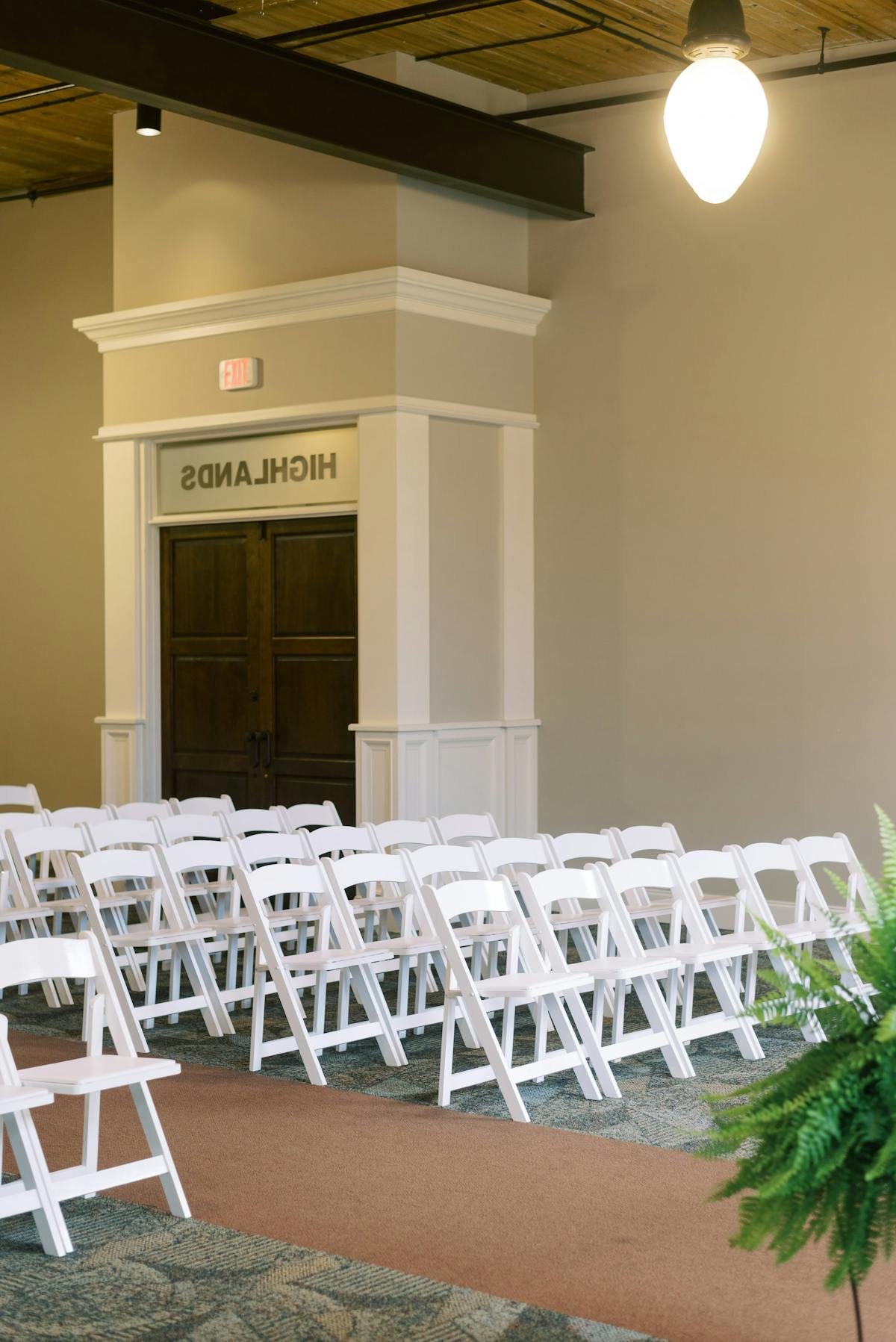 a room with chairs