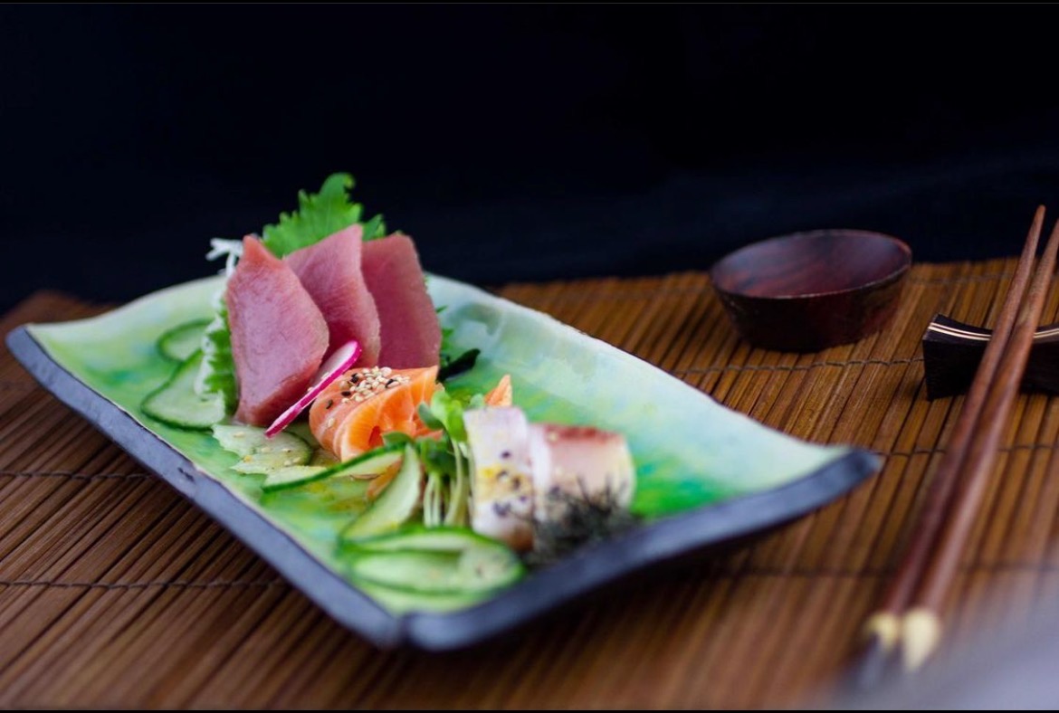 a plate of food on a table