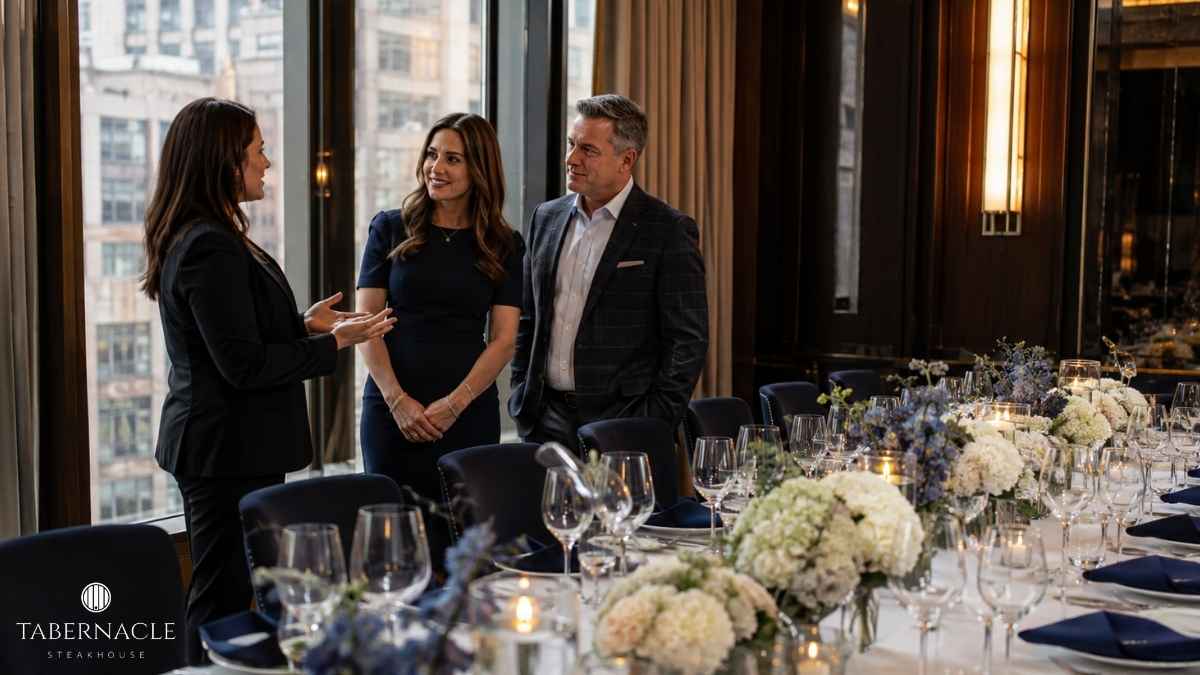 couple-meeting-with-event-coordinator-in-decorated-private-dining-room
