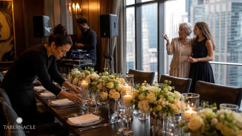 event-staff-setting-table-with-dj-and-skyline-view-in-background