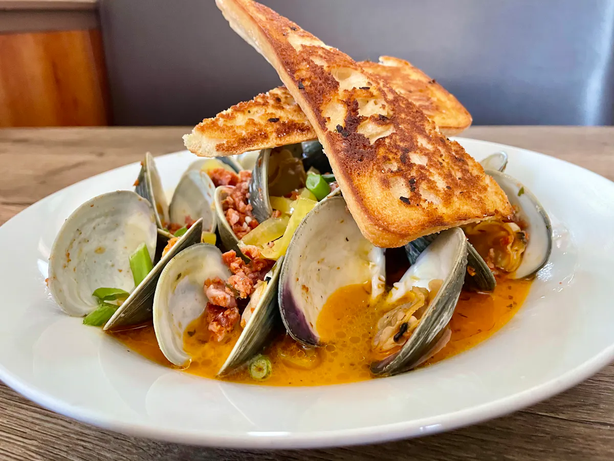 a plate of food on a table