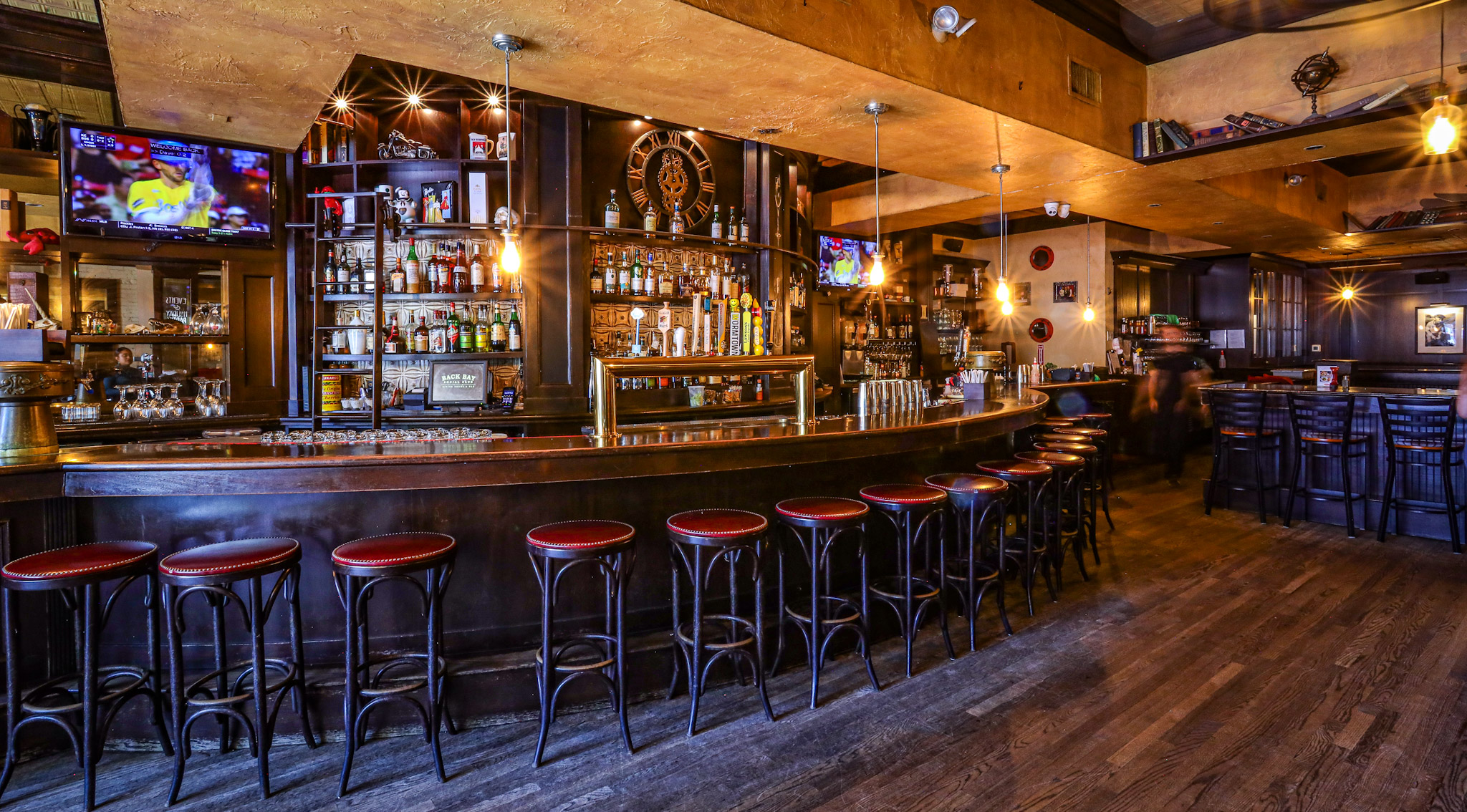 the bar area at Back Bay Social 
