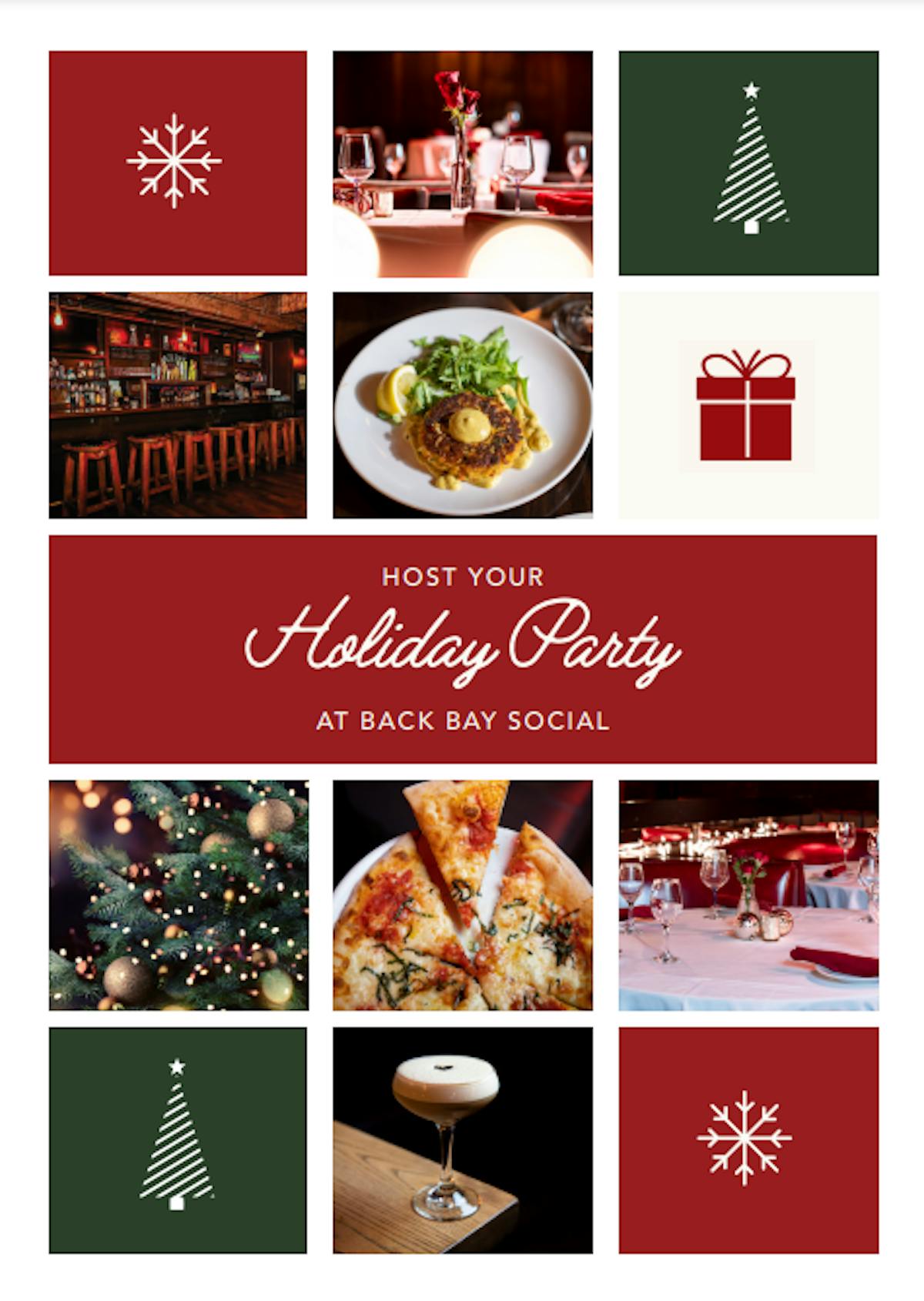 holiday party at back bay social boston ma