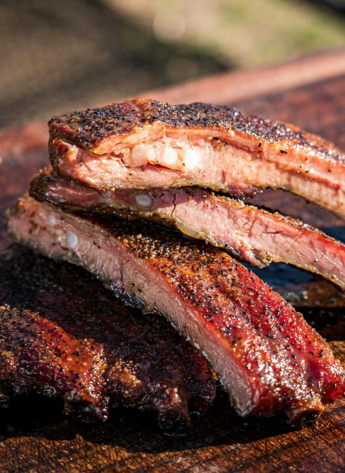 a close up of a piece of meat