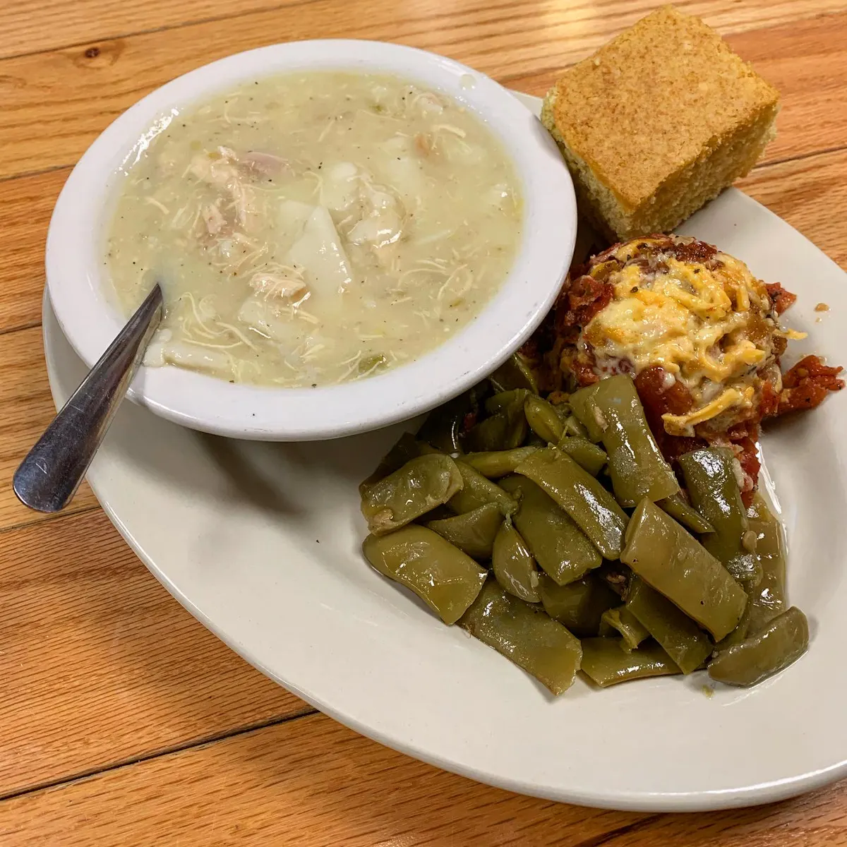 a plate of food on a table