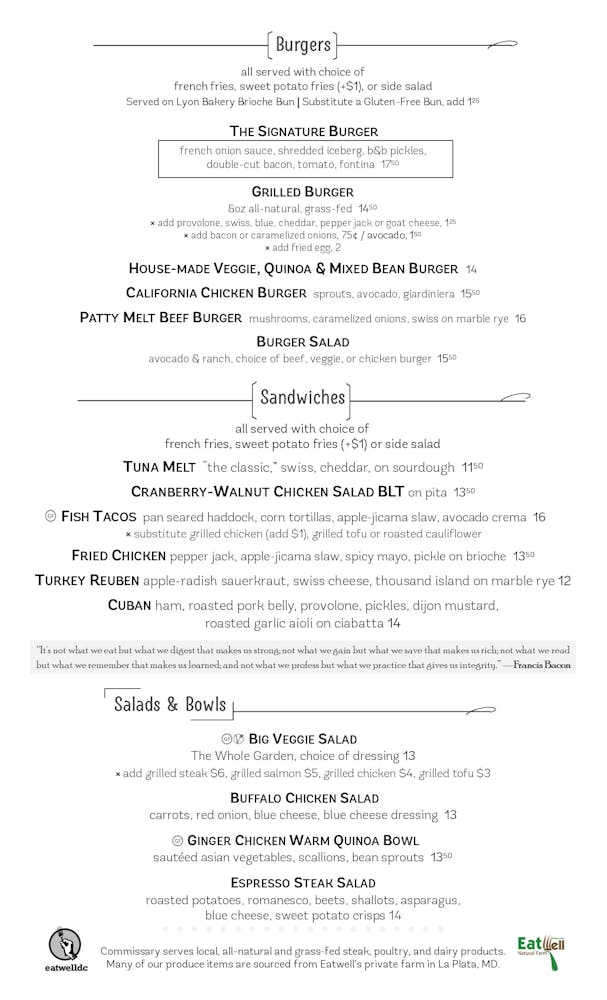 Commissary DC Your Neighborhood Place