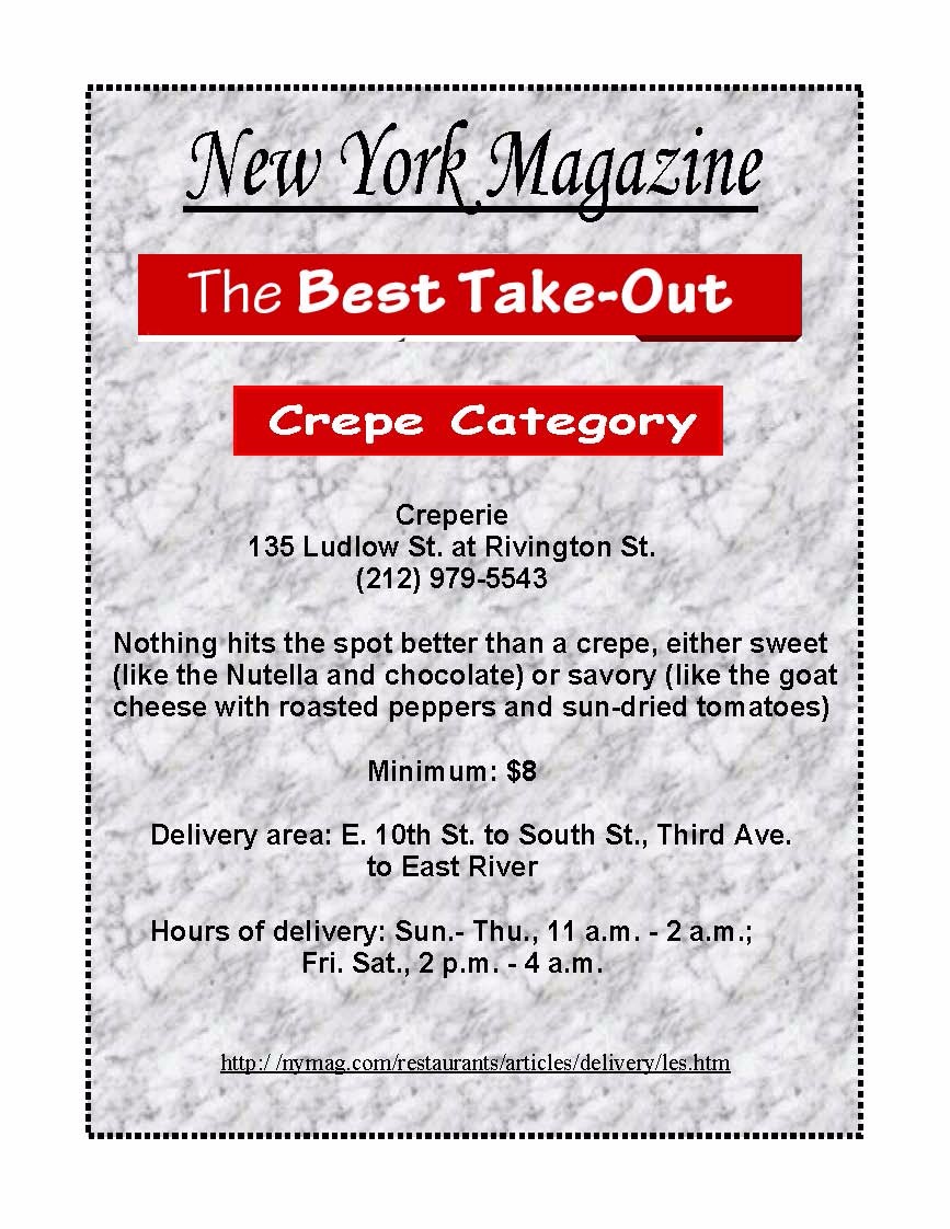 The Best Delivery in New York City - A Guide to Take-Out on the Lower East Side.