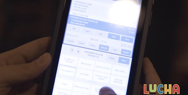 screen of a cell phone
