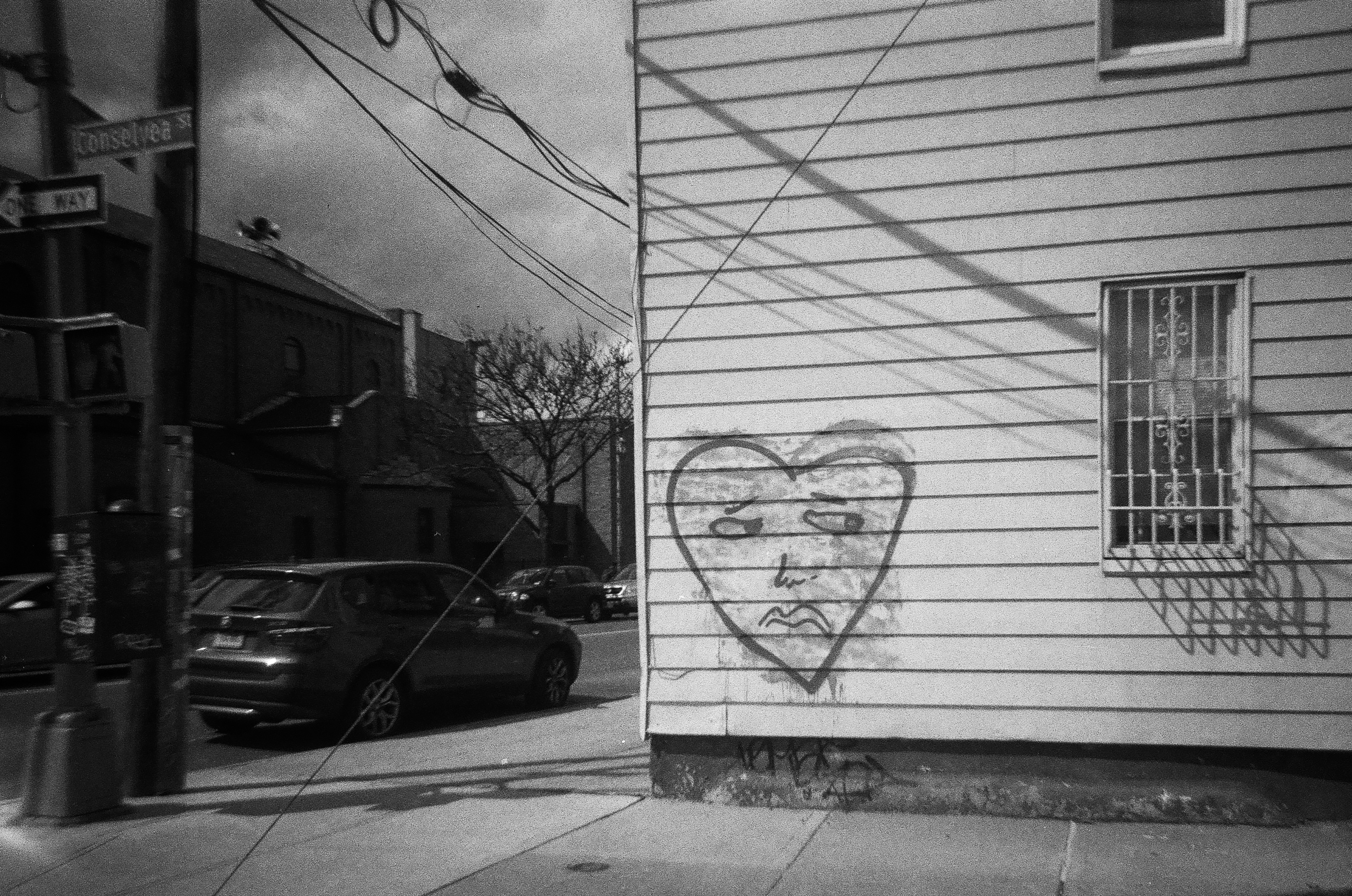 a sign on the side of a building