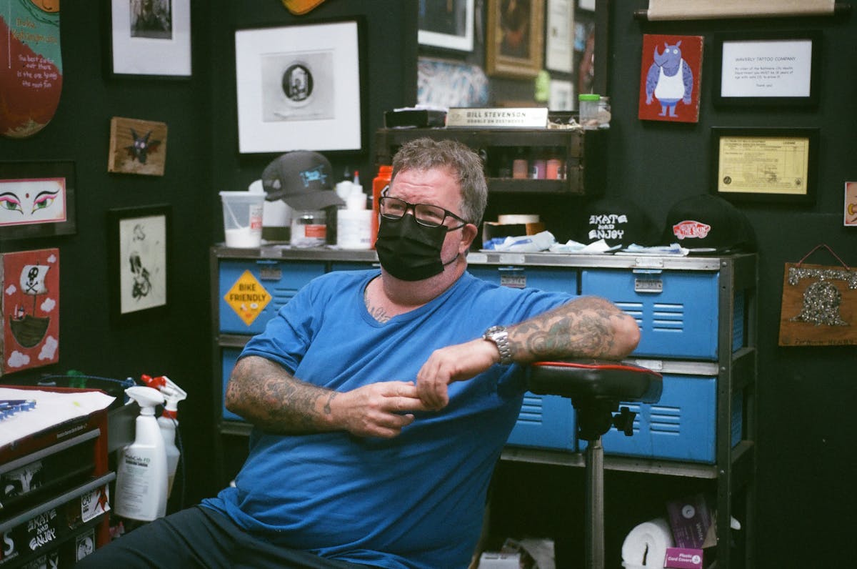 bill waverly at his shop in baltimore