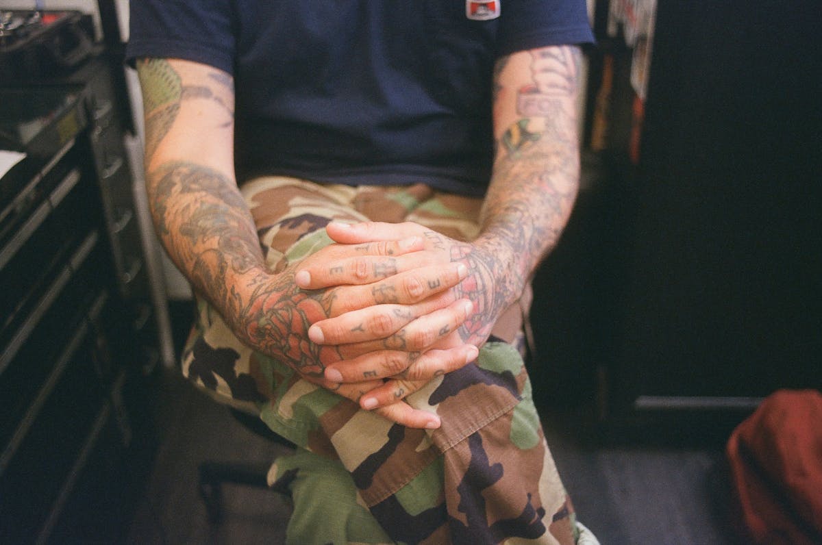 a man sitting in a chair