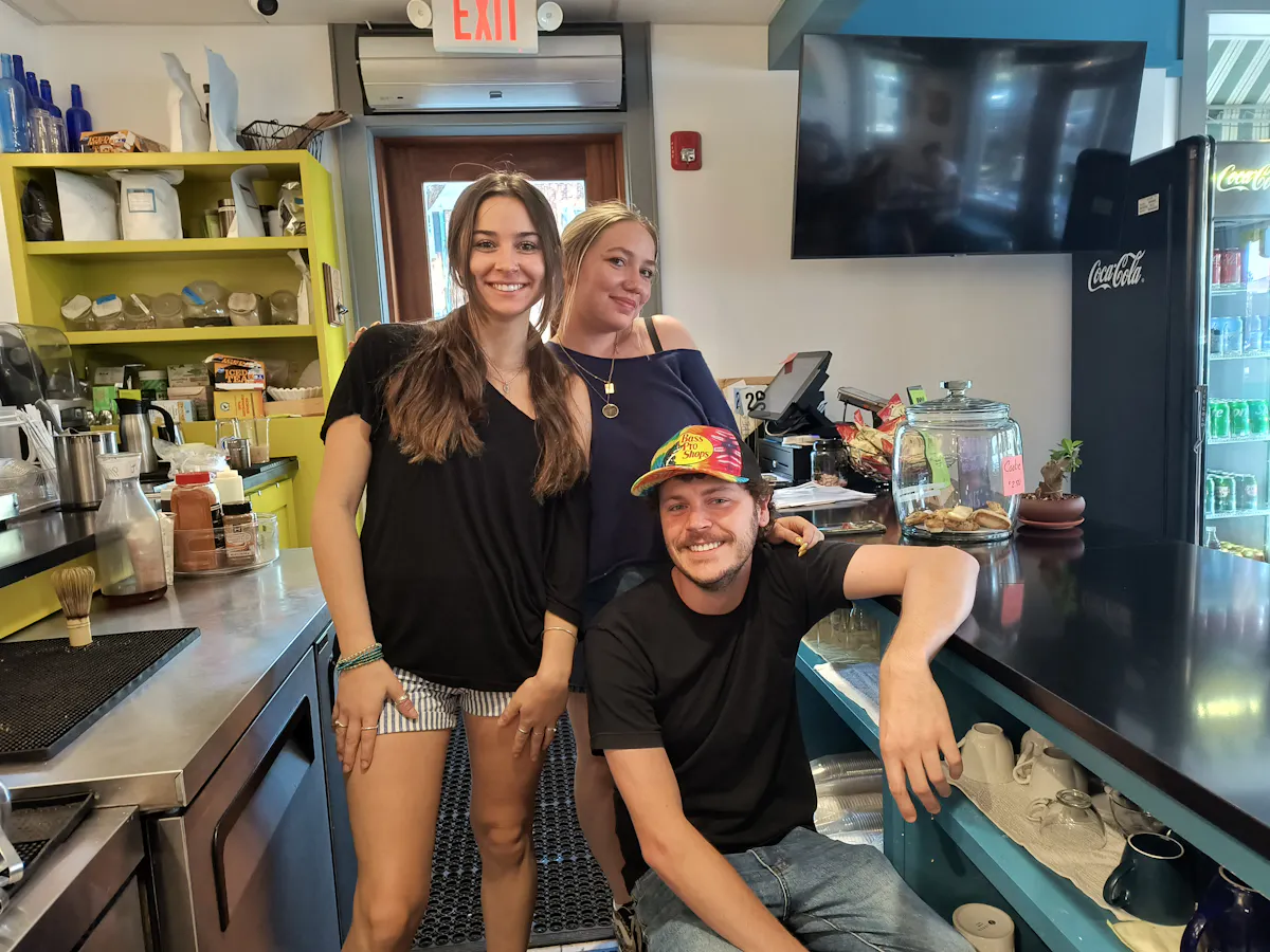 a person standing in a kitchen