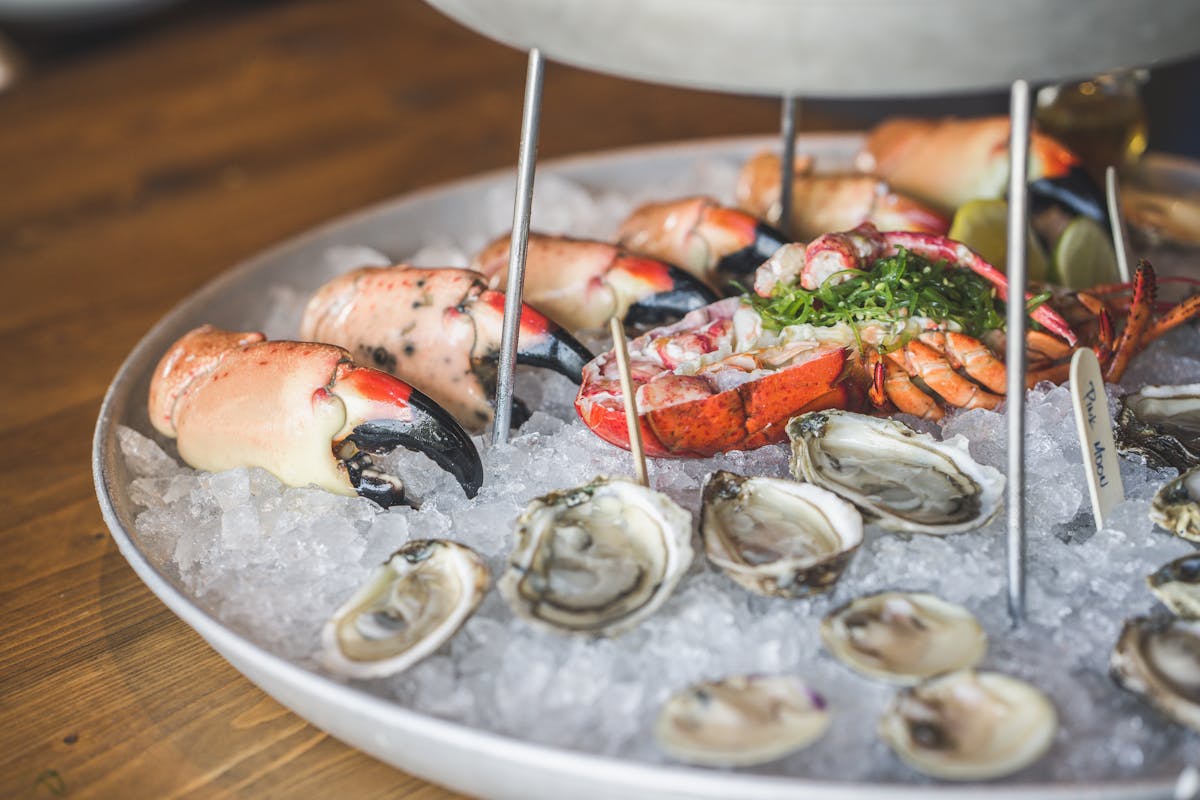 a plate of food on a table