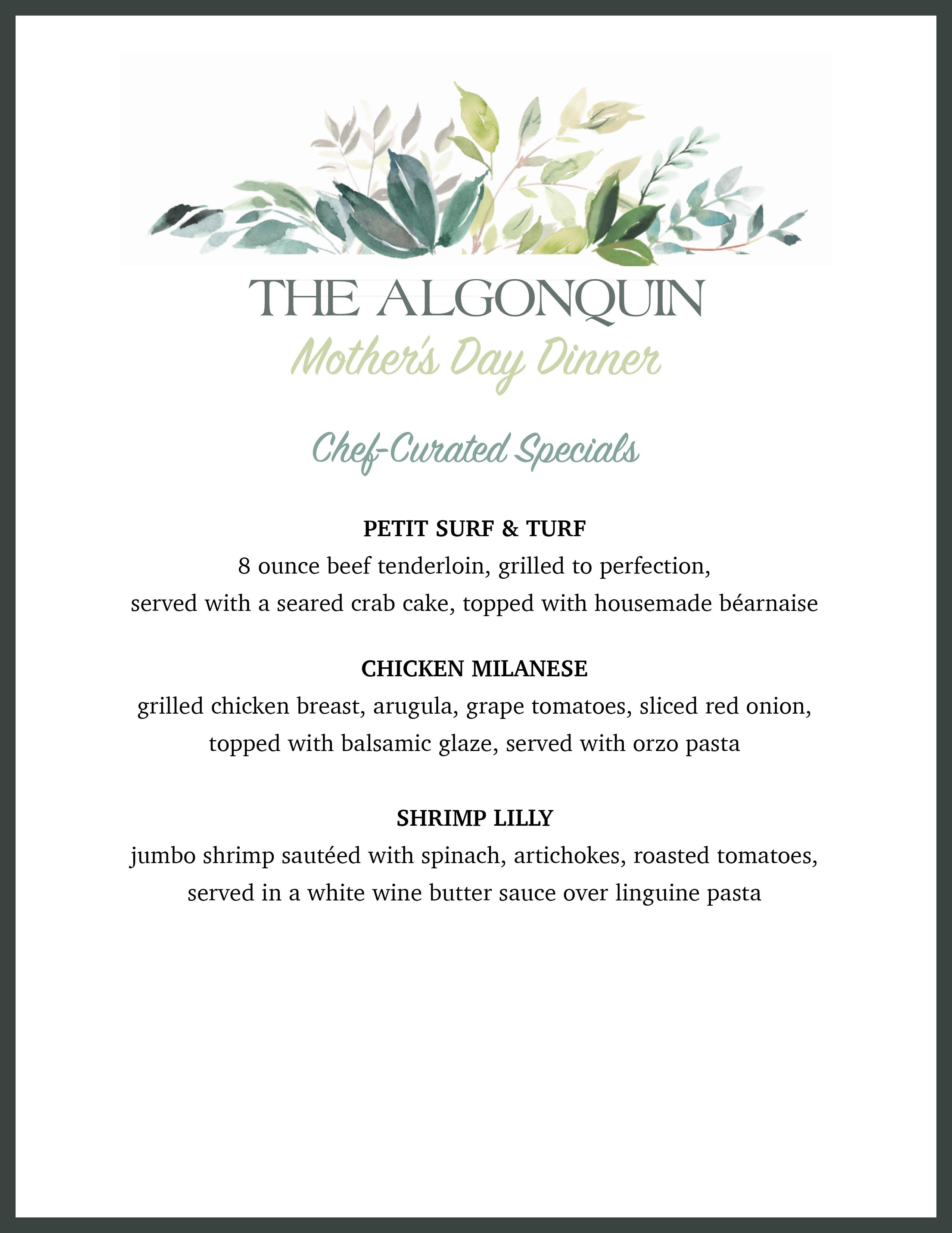 The Algonquin Restaurant — from the gallery