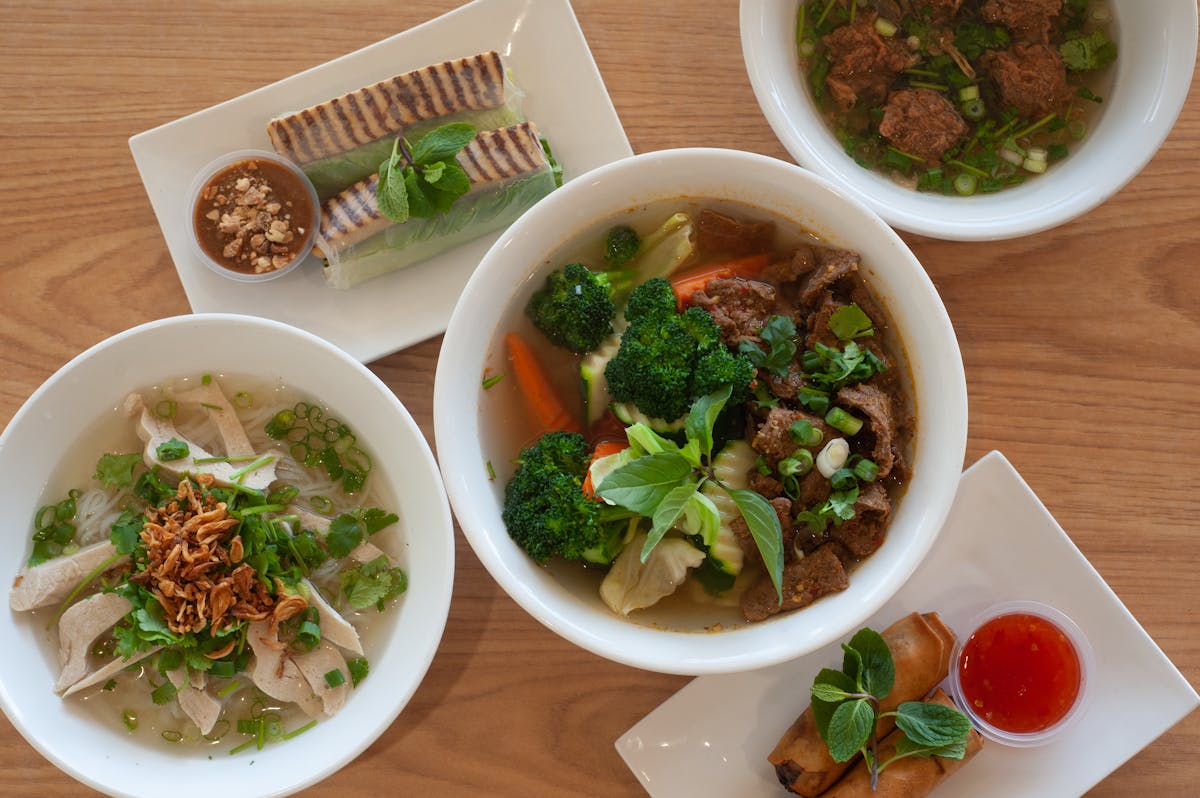 a bowl of food on a table