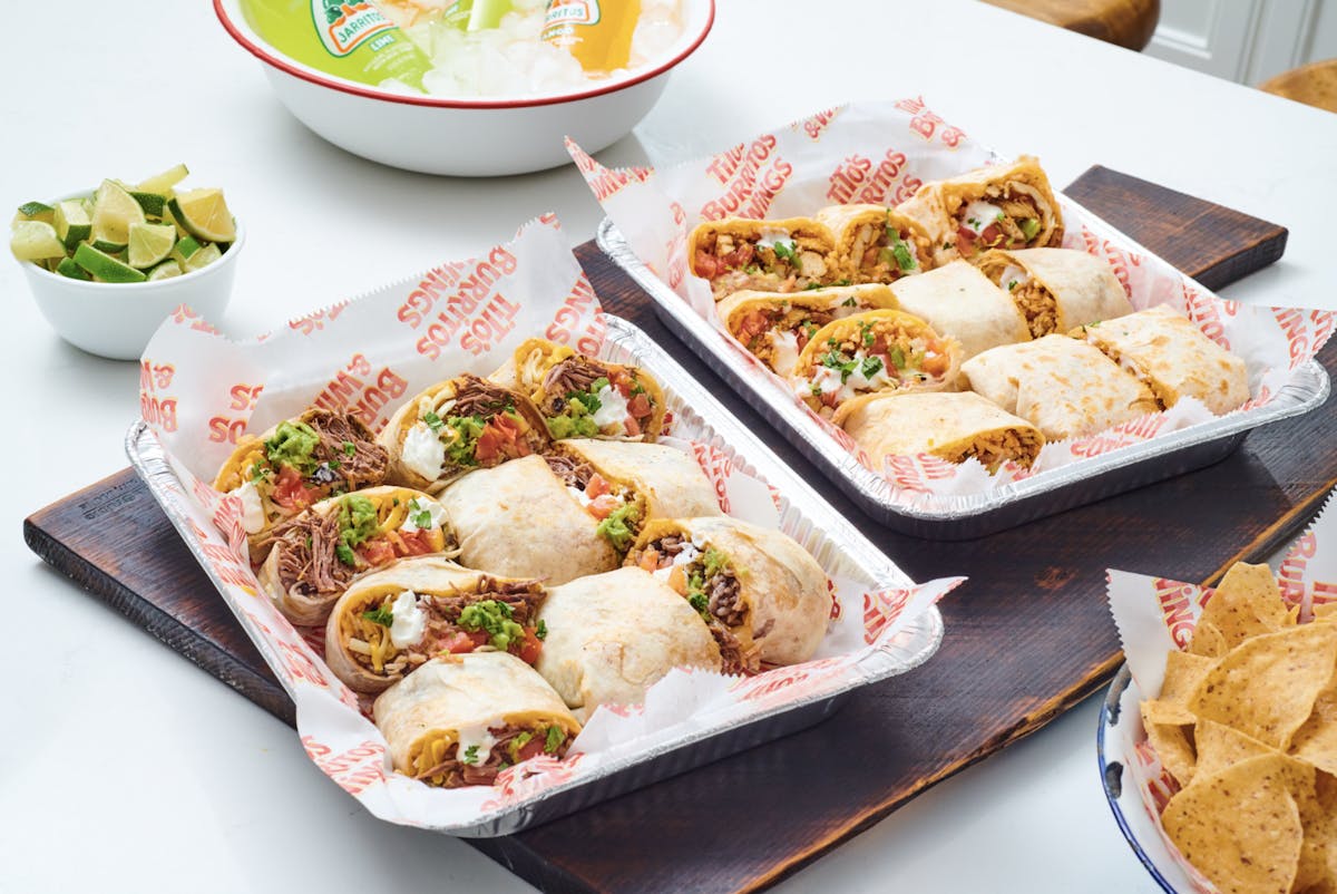 a box filled with different types of food on a table
