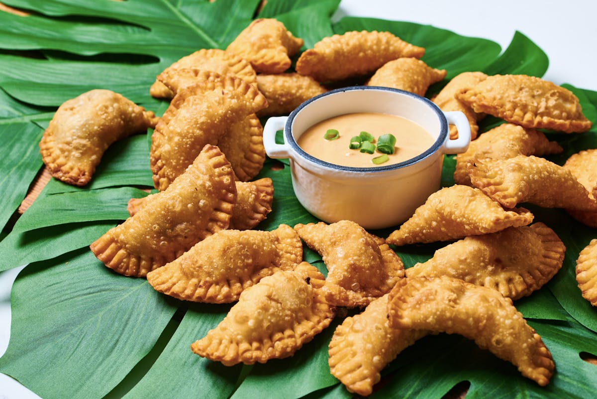 a tray of food on a plate