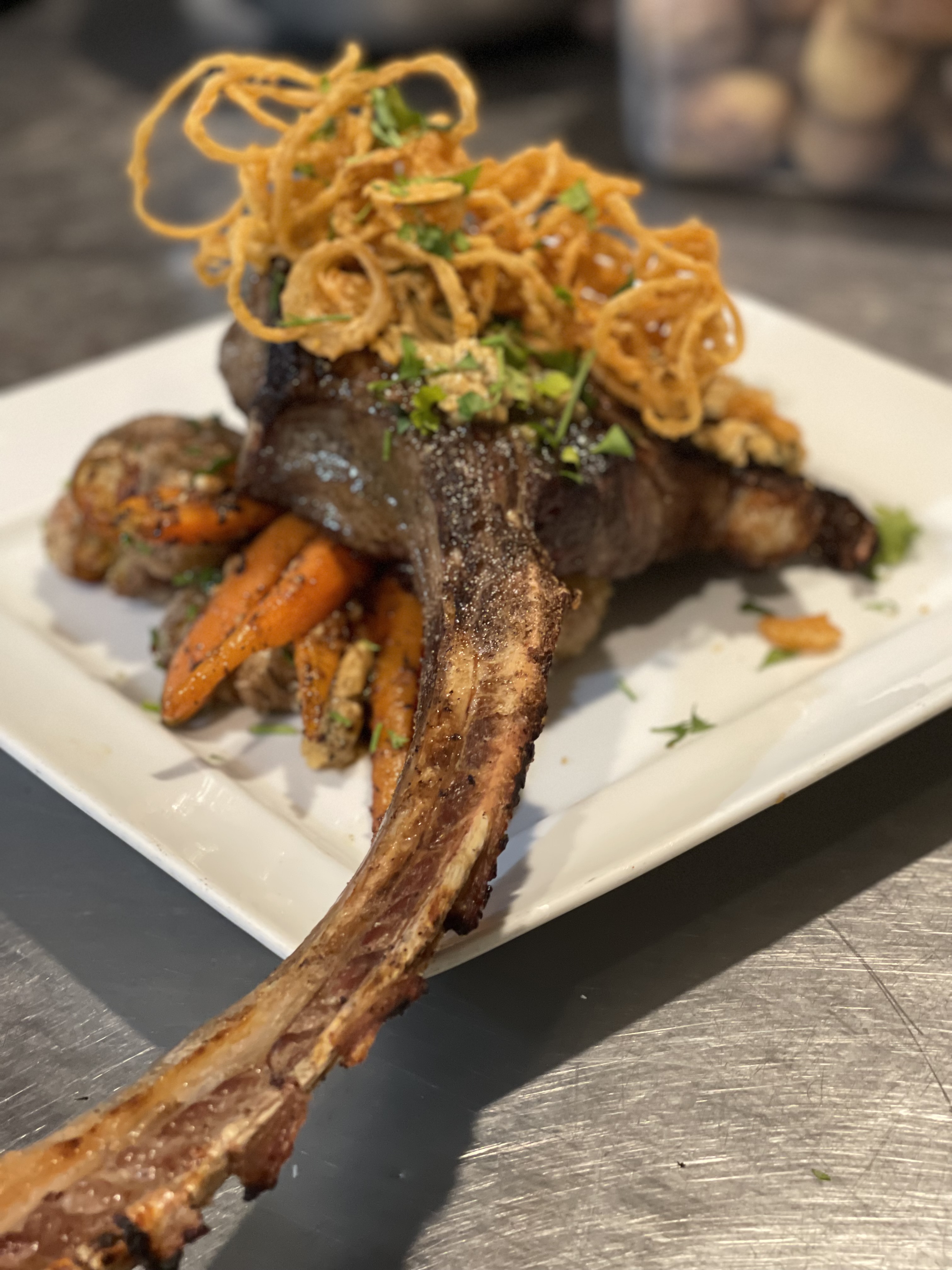 a plate of food on a table