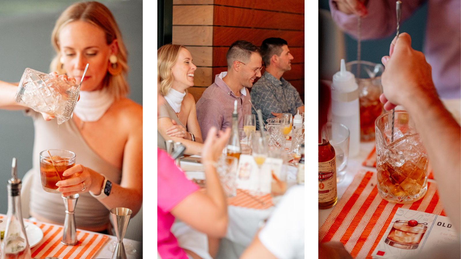 a group of people sitting at a table eating food