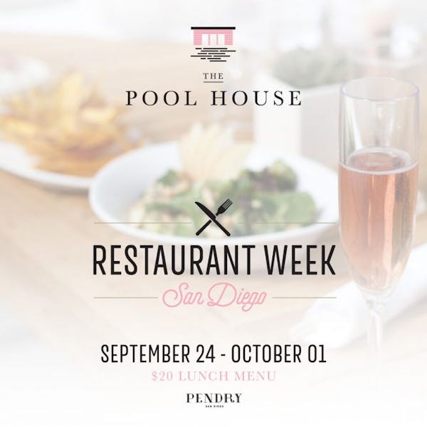 Restaurant Week San Diego Pool House Rooftop Lounge in San Diego, CA