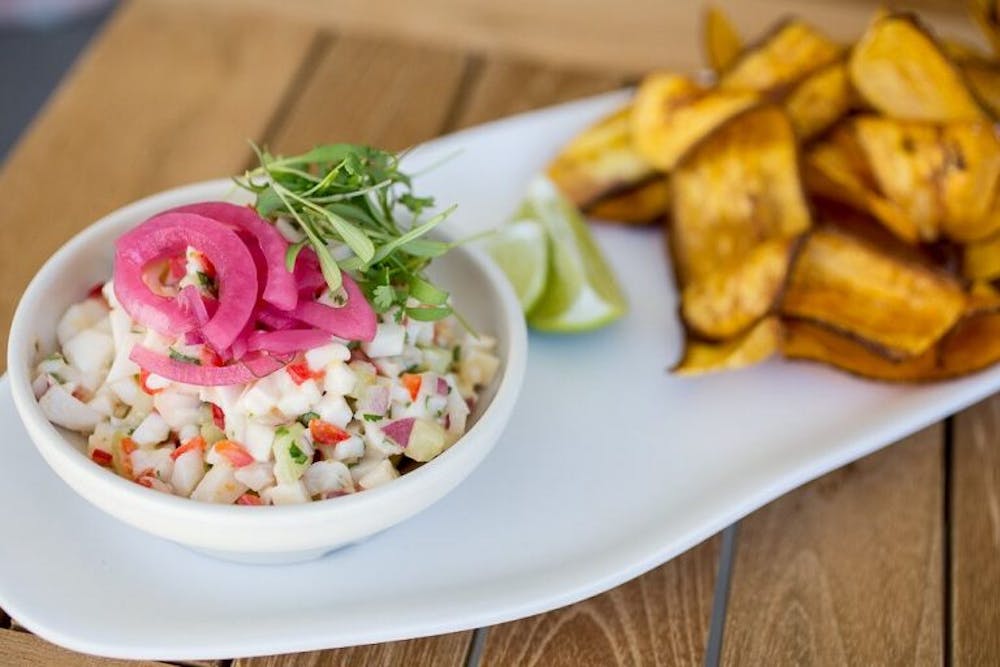 a plate of food on a table