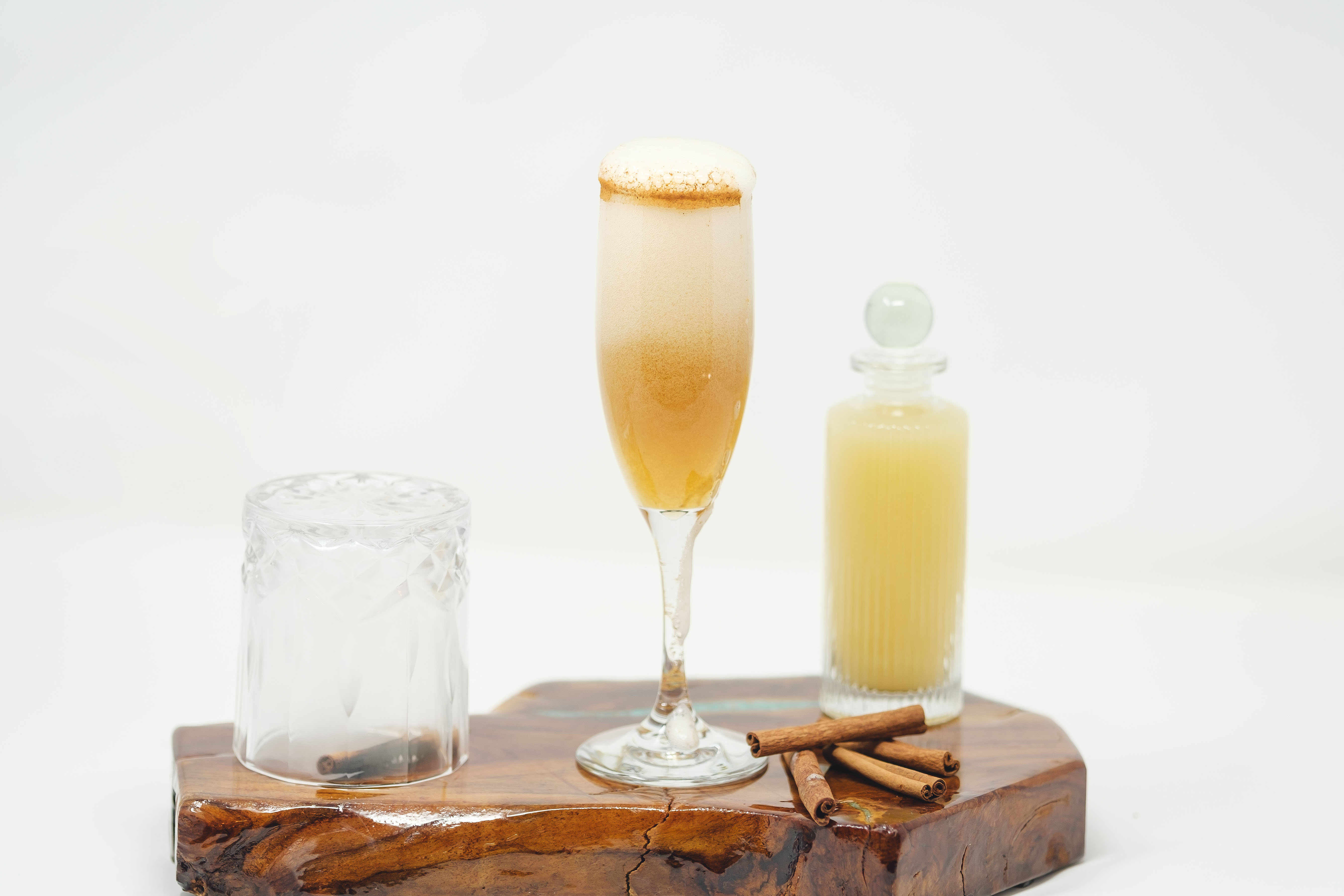 a cup of coffee and a glass of wine