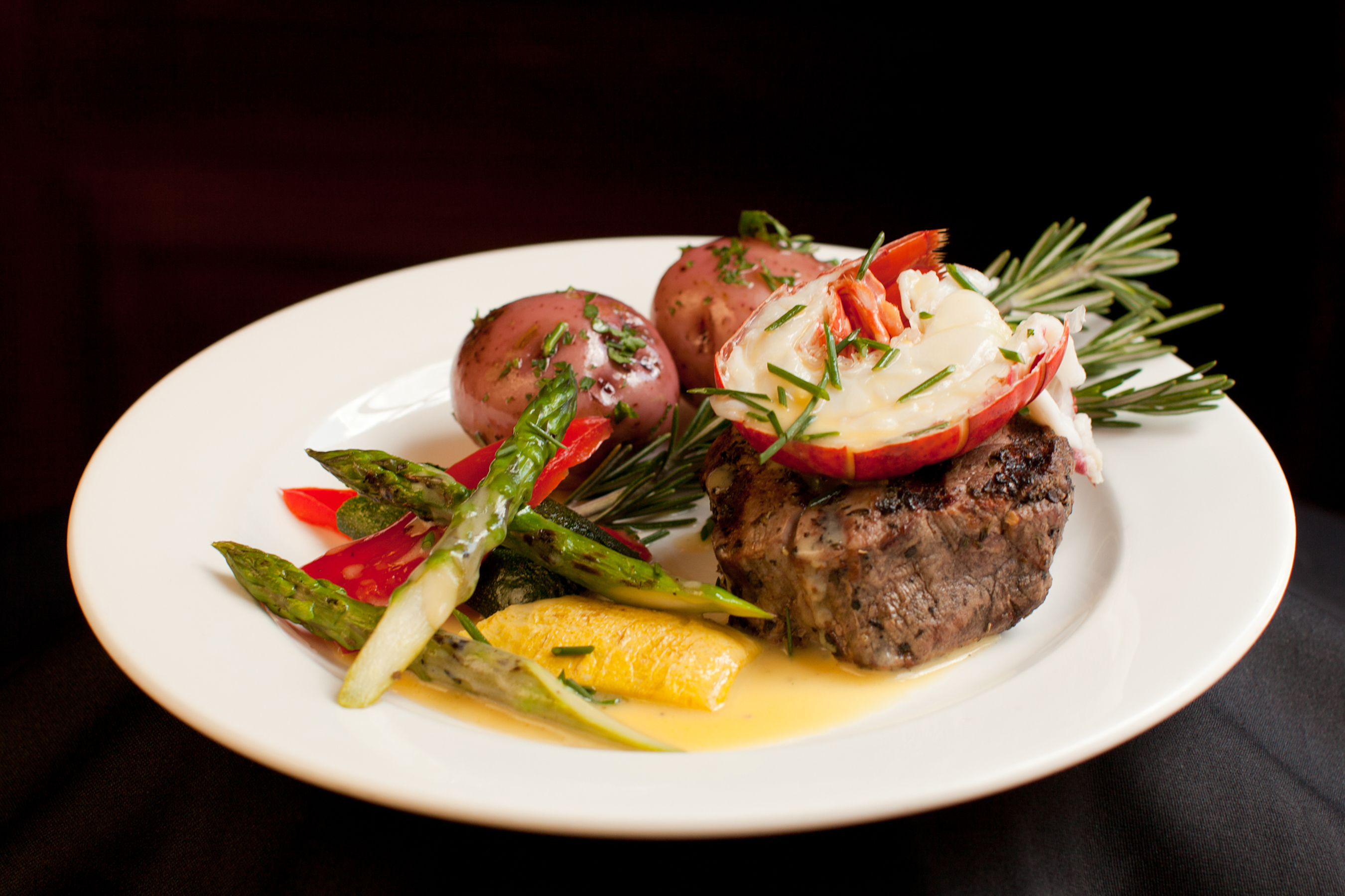 a plate of food on a table