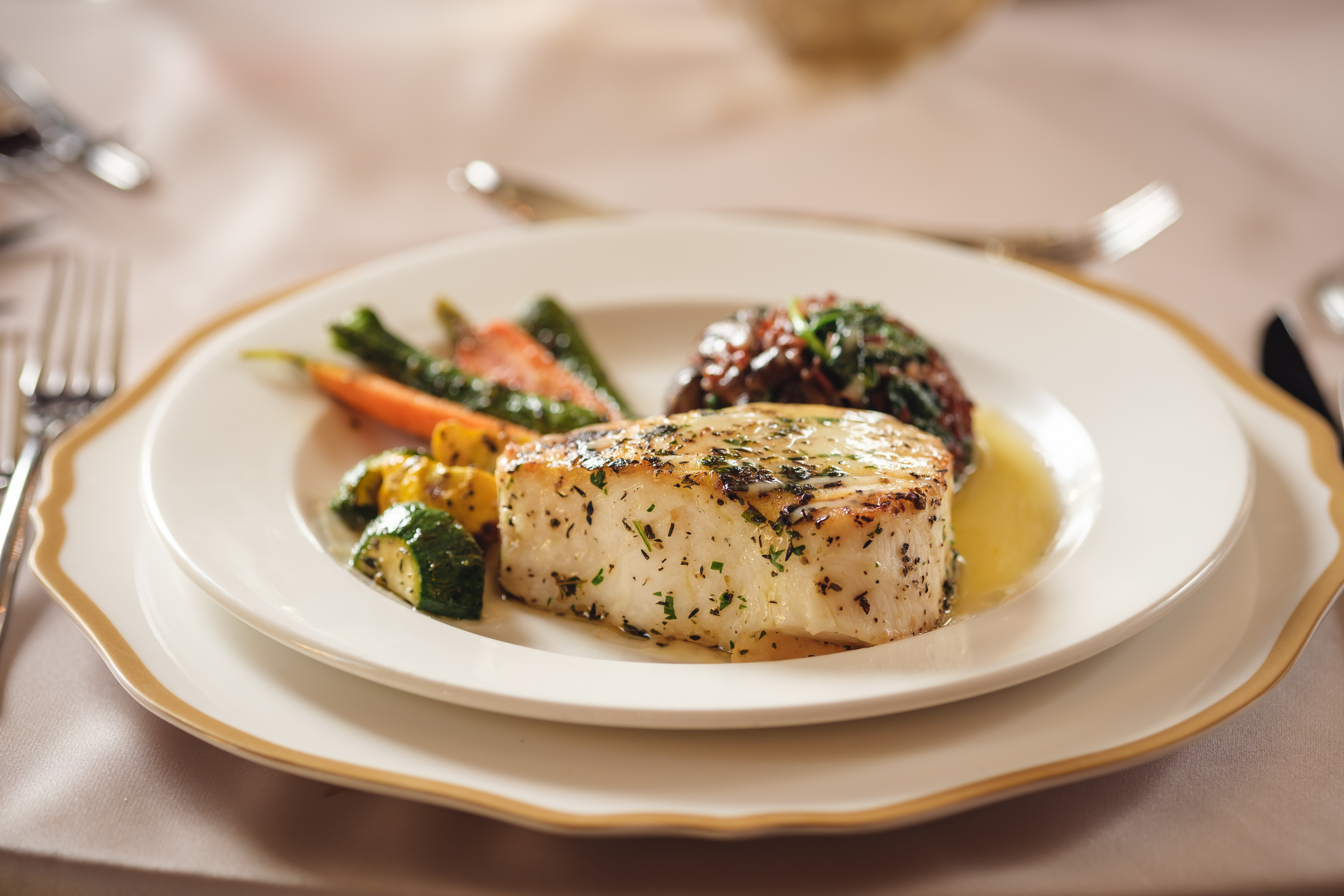 a plate of food on a table